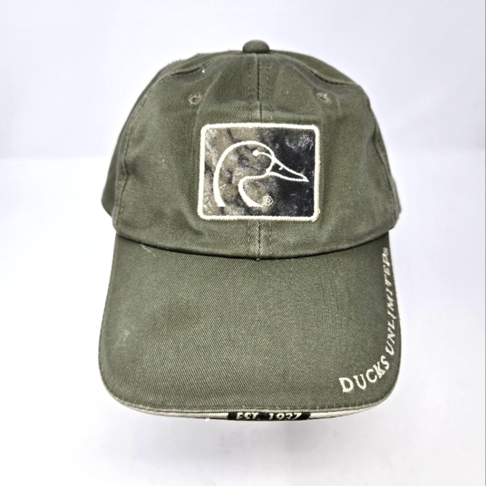 DUCKS UNLIMITED ARMY GREEN BASESBALL HAT CAP ACCESSORY UNISEX OS HUNTING OUTDOOR